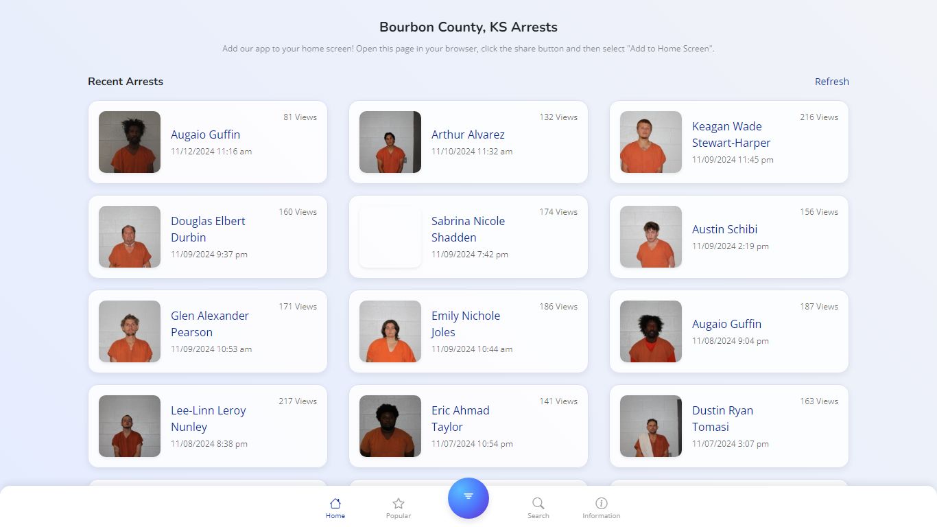 Bourbon County, KS Arrests - Public Jail Records