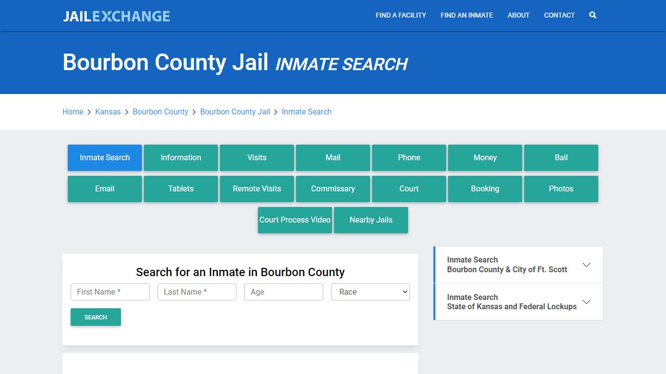 Bourbon County Jail, KS Inmate Search: Roster & Mugshots